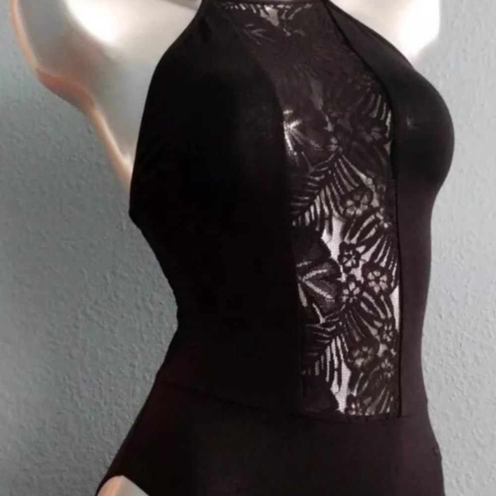 Victoria Secret’s PINK black lace bodysuit
